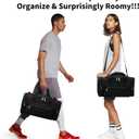 Small Duffel Bag 17 inch Carry On Weekender Bag for Travel Gym Sport (17x10x9 in) - Black