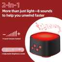 Red Light for Sleep with Dual Pure Red Light, White Noise Sound Machine, Sleep Support for Adults and Kids, Ideal for Meditation, Yoga, and Focus