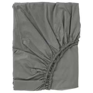 Fitted sheet, grey, Queen