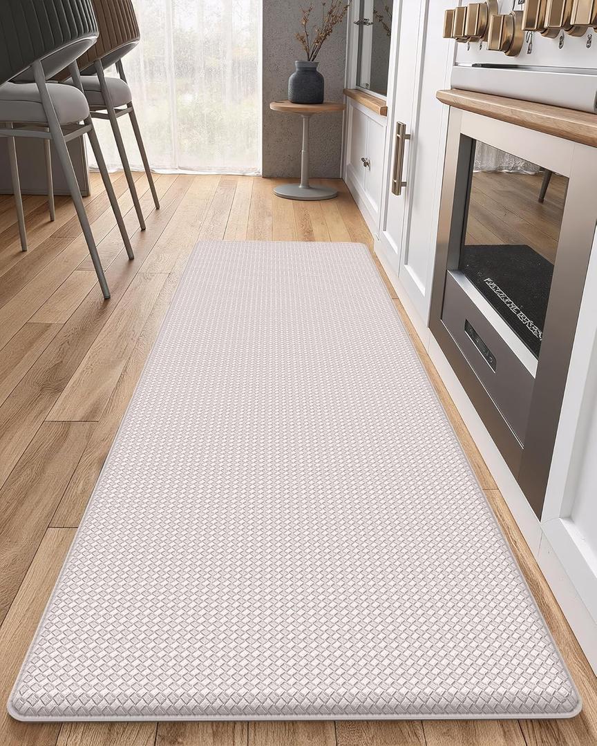Color&Geometry Kitchen Rugs, Kitchen Runner Rug Kitchen Floor Mat, Cushioned Anti-Fatigue Kitchen Mat, Non Slip Waterproof Comfort Standing Padded, Memory Foam Kitchen mat, 24"x59", Beige (Wheat)