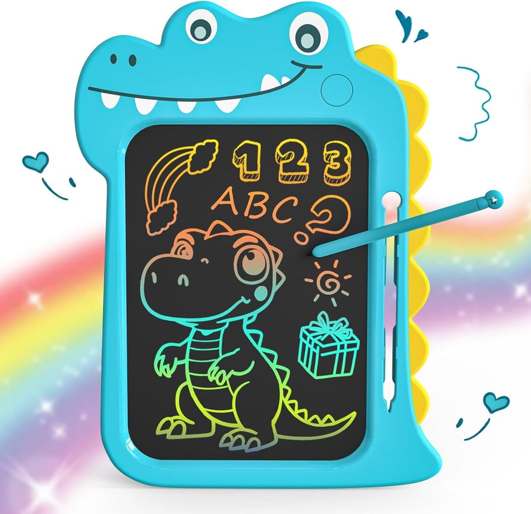 LCD Writing Tablet for Kids - 8.8 inch Toddler Travel Toys Doodle Board, Dinosaur Drawing Pad Toy for Kids 4 5 6 7 8 Year Old Boys Girls, Stocking Stuffers Birthday Party Gifts - Blue