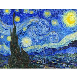 100 Piece Puzzles for Kids Starry Night 100 Piece Puzzle Famous Oil Painting Puzzles for Adults 100 Pieces Classic Art Puzzles by Vincent Van Gogh Puzzle for Kids Ages 6-10 Senior Gift