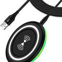 15W Samsung Wireless Charger Fast Charging Pad for Samsung Galaxy S26 S25 Edge S24 Ultra S23 S22 S21 S20 Z Flip 7 FE 6 5 4 3 Z Fold 7 6 5,Wireless Charging Station Charger Mat for iPhone 17e 17 16 15 (Black)