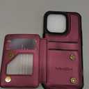 Vinich for iPhone 14 Pro Wallet Case with Card Holder, RFID Blocking Credit Slots Kickstand Shockproof Phone Cover Fit for iPhone 14 Pro 6.1" Wine Red