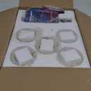 Amico Farmhouse Vanity Light Fixtures, Rustic 5-Light Industrial Painted Wood Lights for Bathroom, Vintage Black Wall Sconces with Bubble Glass Shade