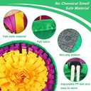 Vivifying Snuffle Mat for Dogs, Enrichment Dog Puzzle Toys for Slow Eating and Keep Busy, Adjustable Sniff Mat Encourages Natural Foraging Skills and Mental Stimulation(Yellow Purple)