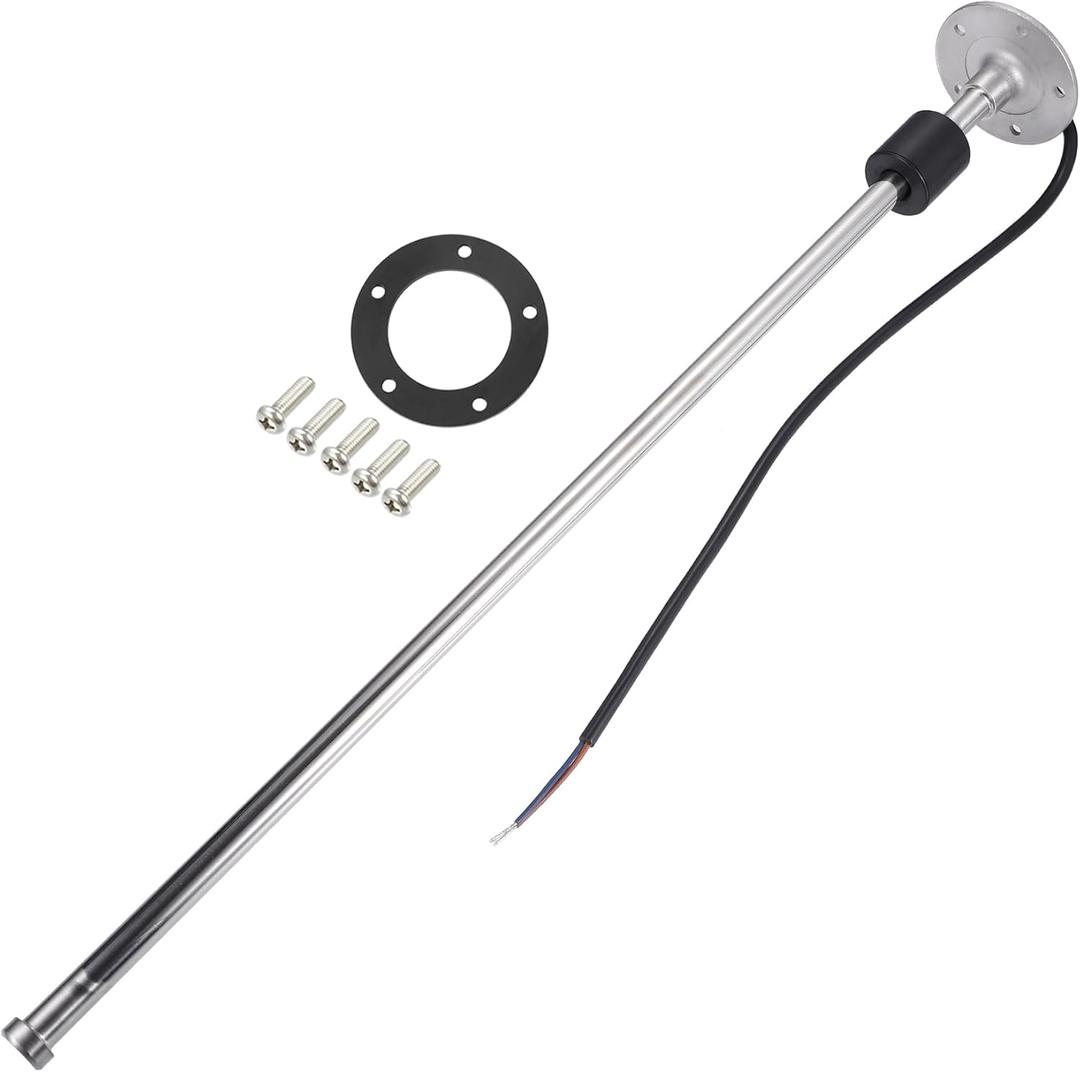 Motoforti Universal Marine Fuel Sending Unit Float Replacement Fuel Gauge Gas Tank Diesel Water Level Sender Unit Sensor, 22" 560mm, Anti-Corrosion, Stainless Steel, Silver Tone