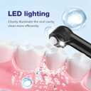 Rechargeable Tooth Polisher with 5 Brush Heads 9 Polish Pastes 4 Speed Modes IPX6 Teeth Cleaning Kit LED Light Dental Cleaning Kit for Home Use Polishing and Whitening of Tooth