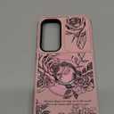 Buleens for Samsung Galaxy S24 Plus/S25 Plus Case - with Ring Stand & Camera Cover Aesthetic Cute Designed Women Girls Girly Kawaii Rose Flower for Samsung S24+/S25+ Phone Case Compatible with Magsafe