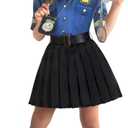 Cuteshower Girls Police Officer Costume Cop Uniform for Halloween Dress Up 3-10Years (XL)
