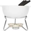 Boska Cheese Fondue Party Set - Fondue Pot Set Microwave Safe Ceramic Hot Pot Chocolate Fountain Snack - Wedding Registry Items Small Kitchen Appliances for up to 4 Persons