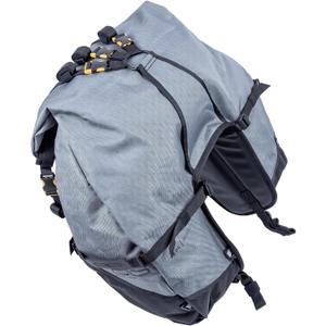 Giant Loop Great Basin Saddlebag, Water-resistant Motorcycle Storage Bag, 68-Liters Capacity to Carry Larger Gear, Fits Any Sport Bike, Scramble, Adventure & More (Black/Gray)