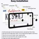 2 Pack Clear License Plate Covers and Frames, License Plate Protector Unbreakable Plastic Shields Tag Holder Fits Standard US Plates with Screws Caps