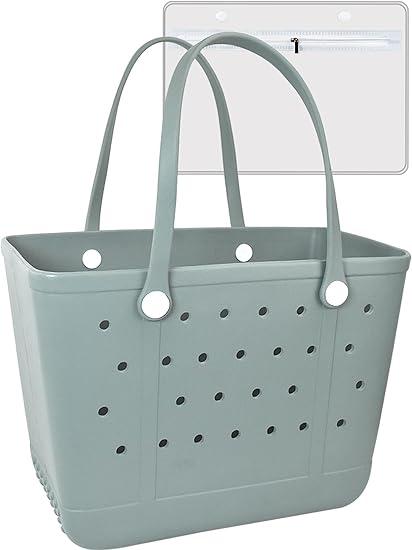 Beach Tote Bag for Women, Rubber Beach Bag Waterproof Sandproof, Extra Large EVA Tote Bag Boat Bag