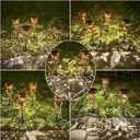 DIBIEECN 6 Pack Dragonfly Solar Pathway Lights Outdoor,Metal Garden Decorations Outdoor Lights with Patterns and Warm Light,Waterproof Landscape Lighting for Path Patio Backyard Walkway Yard