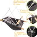 Baby Swing Outdoor Indoor for Infants to Toddlers, Portable Adjustable Baby Porch Swing with 5-Point Safety Belt, Kids Tree Hanging Chair Toys for Door Garden Backyard