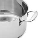 Amazon Basics Stainless Steel Cookware 11-Piece Set, Oven Safe, Induction-Ready, Even Heating, Non Toxic, Stay-Cool Handles, Pots and Pans, All Stovetops, Glass Lids, Silver