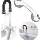 Bathtub Grab Bars with Suction Grab Bars, YuanDe 20x6 Inch Adjustable Bathtub Safety Rail Height & Width, Heavy Duty Tub Handle Grab Bar, Bath Handles Clamp for Elderly Seniors Injury Disabled