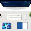 K KNODEL Large Office Leather Desk Mat, Mouse and Keyboard Pad, Computer and Laptop Mat, Desktop Protector and Cover, Writing Pad and Blotter (35.4"x17", White)