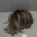 Ash Brown Synthetic Lace Front Wig,136 Short Straight Glueless Bob Wig for White Women Daily Use 10INTTF4/606