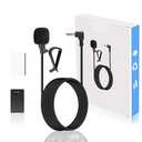 GHIOPMZ Car Stereo Microphone - 3.5mm Universal External Hands-Free Mic Compatible with Car Radio, GPS, DVD Head Unit Vehicle Audio Accessories