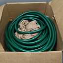 Guitrees 25FT 5/8 Heavy Duty Rubber Garden Hose - 300psi Working, 1000psi Burst - Hot/Cold Water - Five-Layered Braiding for Durability - Versatile for Gardening, Agriculture, Construction(Green)