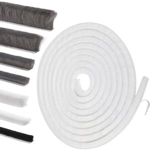 YOCCEK Self-Adhesive Weather Stripping Seal for Doors & Windows – Soundproof Insulation Gap Filler for Sliding, Exterior, Front, and Jamb Frames – 0.6" x 0.35" x 33 ft, White