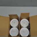 Gmnee 3"x4" Outdoor Waterproof Flameless Candles with Remote and Timers, LED Candles, Battery Operated Candles, Electric Fake Pillar Candles for Patio, Porch, and Lanterns Decor (White, Plastic), Set of 2