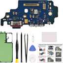 for Galaxy S21 Ultra 5G Charging Port Replacement US Version, Dock Charging Board Compatible with Samsung S21 Ultra 5G SM-G998U/U1, Includes Instruction & Toolkit