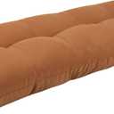 FUNHOME Outdoor Bench Cushion 42 x18 inch with Non-Slip Grips,Water Resistant Porch Swing Cushion,Bench Pillow Pads,Tufted Cushions for Patio Garden Furniture,42" Seat Cushions(Caramel Orange)