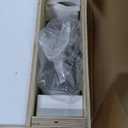 Garvee Glass Display Cabinet with LED Light, Tempered Glass Curio Collection Display Showcase with 5 Shelves and Lock, 2 Door Curio Cabinets for Living Room Bedroom Office, White