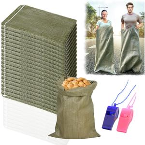 20PCS Potato Sack Race Bags,24"x40" Outdoor Lawn Games for adults,large Gunny Sacks Burlap Bags,Suitable for Outdoor Sports Games, Birthday Parties, Outdoor Family Gatherings, Barbecues(20 Pack)