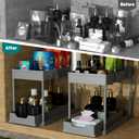 DEKAVA Under Sink Organizer 2 PackBathroom Cabinet Organizer2 Tier Sliding Cabinet Basket Organizer Drawer, Multi-Purpose Bath Collection Baskets for Bathroom (Grey)