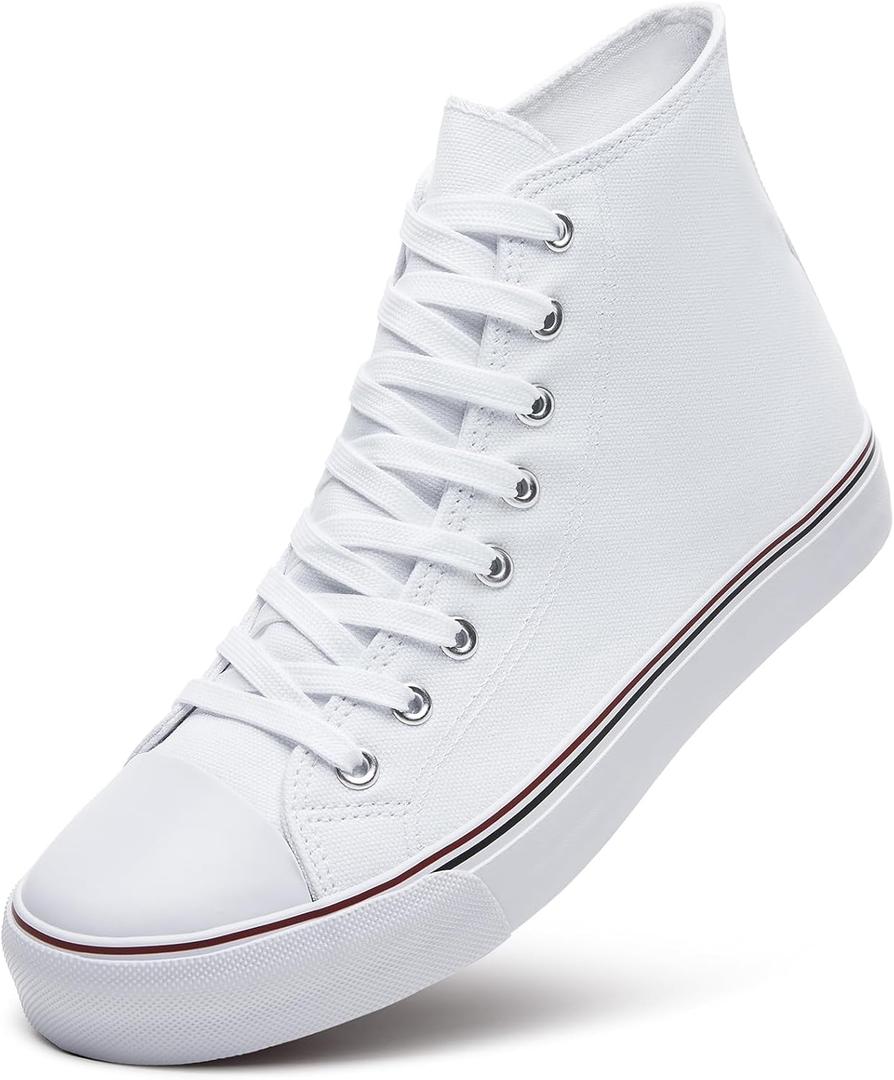 ZGR Men's High Top Canvas Sneakers Lace Up Classic Casual Walking Shoes 9