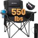 FUNDANGO Oversized Camping Chair, Heavy Duty Folding Chair, Large