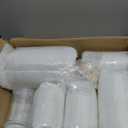 6 Set Christmas Hot Chocolate Bar Cocoa Bar Supplies Large Mason Glass Jar with Airtight Lid Spoon Label Sticker Decorative Cocoa Cookie Storage Bottle for DIY Coffee Home Kitchen