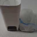 JiatuA Small Bathroom Trash Can with Lid Soft Close, 4 Gallon Step Garbage Can Slim Trash Bin Wastebasket for Kitchen Bedroom Office Living Room Toilet College Dorm, White