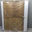 130L Foldable Laundry Hamper with Lid - Handwoven Rattan Storage Basket, 2-Section Clothes Hamper w/2 Removable Liner Bags, Easy Assembly, Portable for Bedroom Bathroom Dorm,Natural