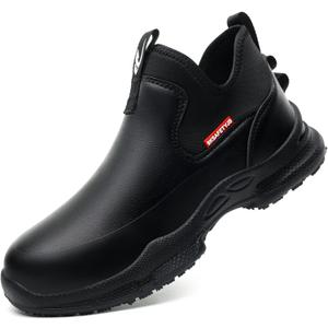 Men's Anti-Slip and Waterproof Work Shoes Comfortable Slip-on Shoes for Kitchen and Restaurant, Size: T100 