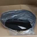 Motorcycle Tail/Seat Bag - Dual Use Waterproof Helmet Bag for Motorbike - with One Extra Cargo Net (Black&White)