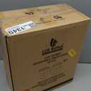 LUE BONA Adjustable Vanity Stool, 360 Swivel Chair for Makeup Room, White Faux Leather Stool for Bathroom & Living Room