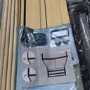 Amazon Basics Industrial Metal Bed Frame with Headboard and Wood Slats, 14 Inches High, Queen, Black