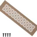 PATIKIL 12 x 3 Inch Door Air Vent Cover, Heavy Duty Aluminum Grille Ventilation Cover Louvered with Mounting Screws for Cabinet Wardrobe Door, Brown