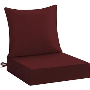 downluxe 24x24 Outdoor Chair Cushions, Waterproof Fade Resistant Patio Furniture Cushions with Handle & Removable Cover, Deep Seat Outdoor Cushions for Sofa, Couch and Patio Chairs