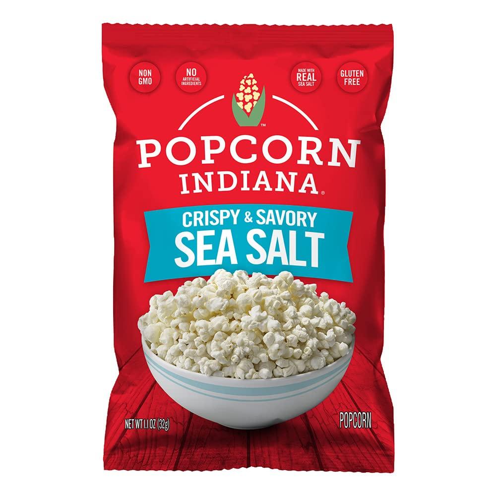 Popcorn Indiana Sea Salt Popcorn, 1.1 Oz (Pack of 6), Best By December 30 2025