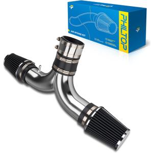 PHILTOP 3.5" Cold Air Intake Kit System Compatible with Dodge Ram 1500 / Ram 2500 / Ram 3500 2003 2004 2005 2006 2007 2008 5.7L V8, High Performance, Black