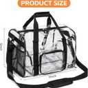 Clear Tote Bag, Clear Bag for Stadium Events Lunch Bag with Reinforced Straps for Sport Fan, Events, Travel