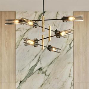Modern Living room Dining room Sputnik Chandelier, Bedroom Hallway Light Fixtures, Pendant Lights Kitchen Island, Hanging Lights Ceiling Light Farmhouse Kitchen Decor Fixture Lamparas (Black & Gold-8), With total 5 rods ( 4x 11.8" and 1x 5.9") you can adjust the height between 15.8" and 63".