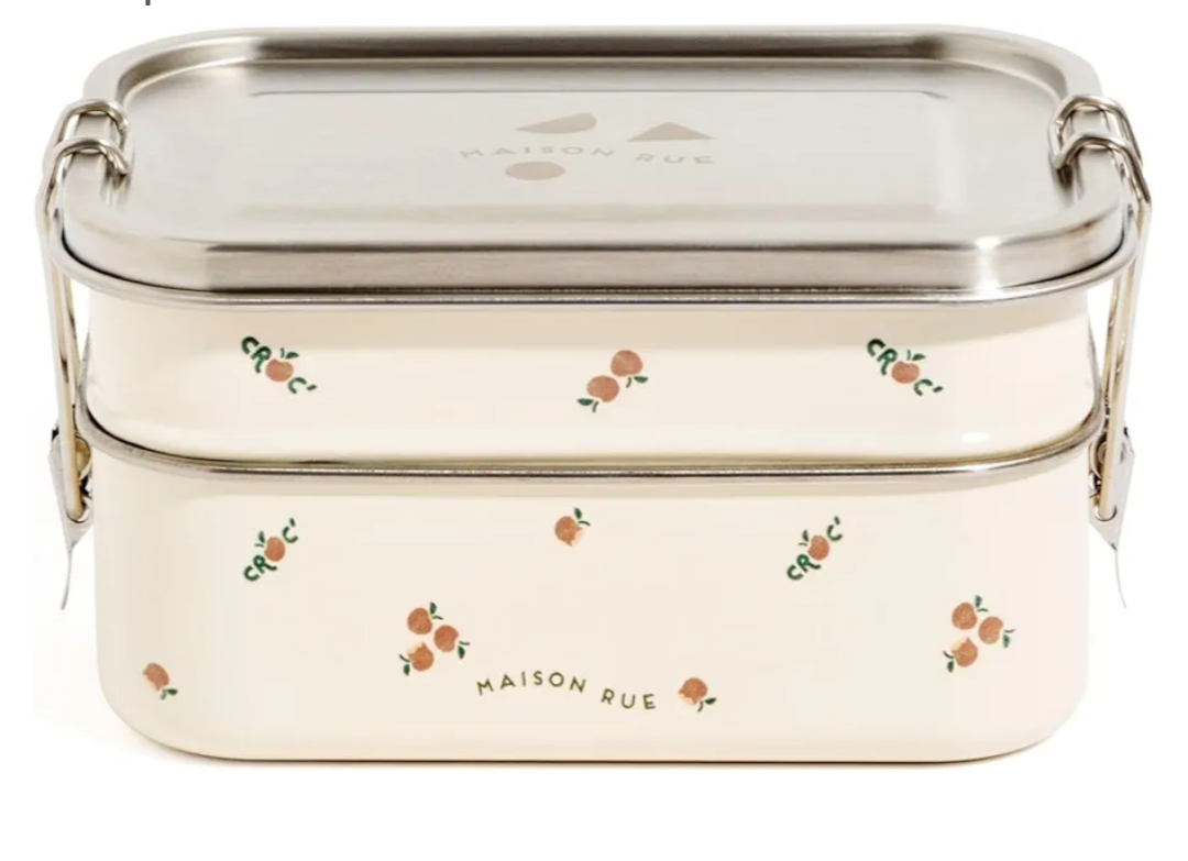 Maison Rue Lunch Box | Stainless Steel Lunch Container | Metal Bento Box | Leak-Proof 3 Compartments