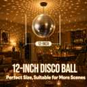 Disco Ball, 12 inch Disco Balls, Disco Ball Decoration,Purely Handmade Large Disco Ball for Party Decoration DJ Club Stage Bar Wedding Festival Christmas12 in